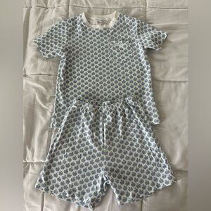 Lila & Hayes blue apple shirt and shorts set size 5